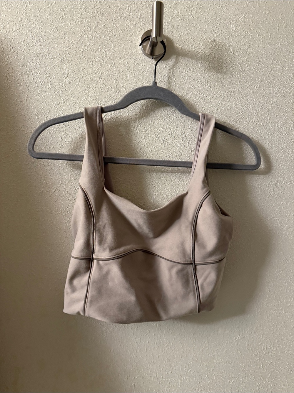 Abercrombie & Fitch Taupe Scoop Neck Crop Tank